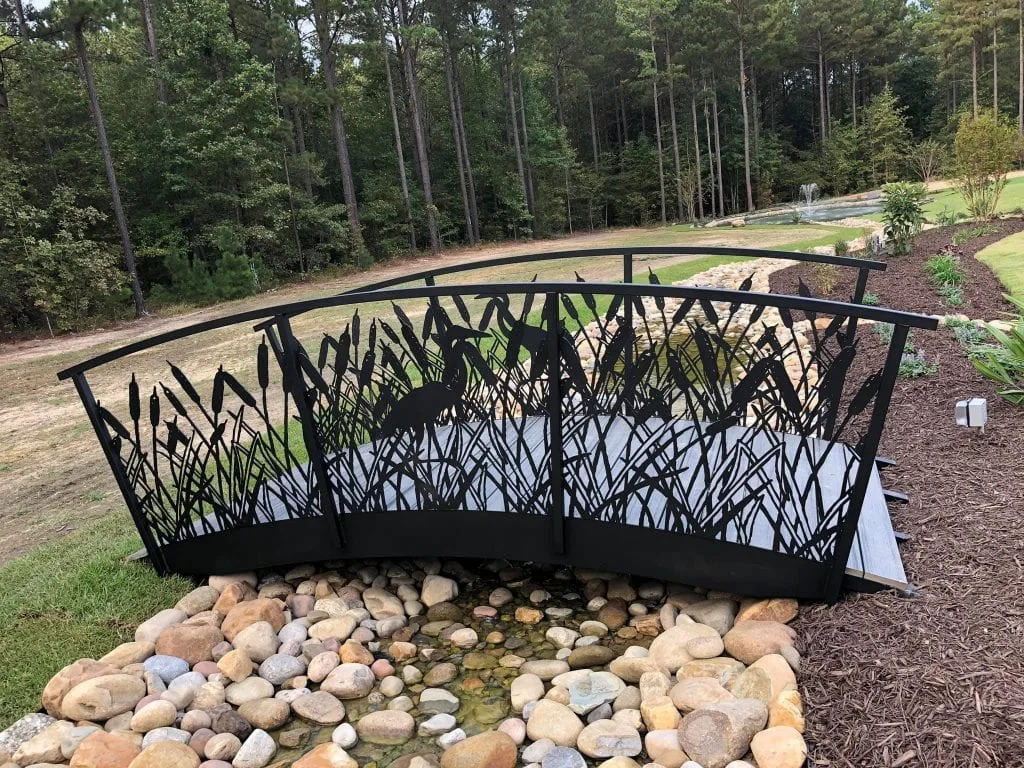 Custom metal footbridge from Douglas’s original project gallery
